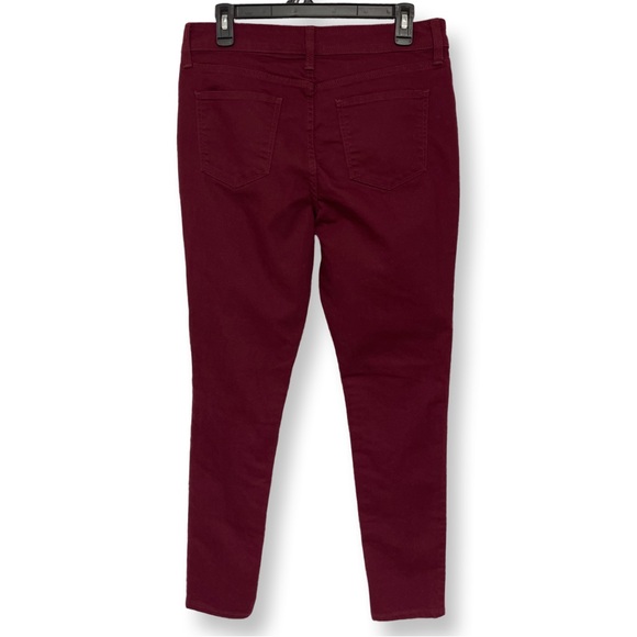 St. John's Bay Mid Rise Secretly Slender Skinny Fit Jean Women’s 10 🍁Burgundy - Picture 2 of 10